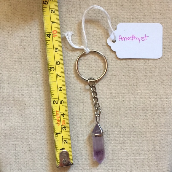 3/$30 NWT Amethyst point dangling keychain - Picture 2 of 2